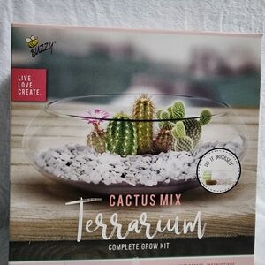 Cactus Mix Terrarium Grow Kit - Green and White